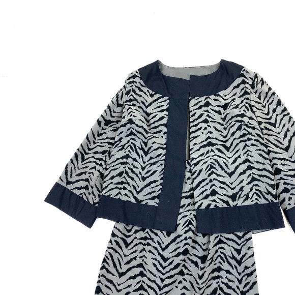 DESIGNER SAMPLE Zebra Two Piece Suit Skirt - Picture 2 of 5